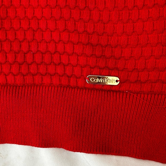Calvin Klein red sweater with white underlayer - Picture 5 of 7